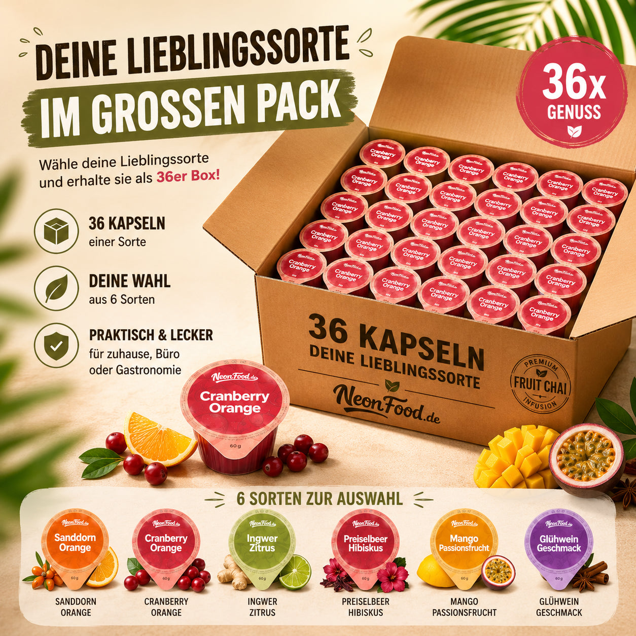 PREMIUM FRUIT CHAI INFUSION - 36ER VORRATSBOX