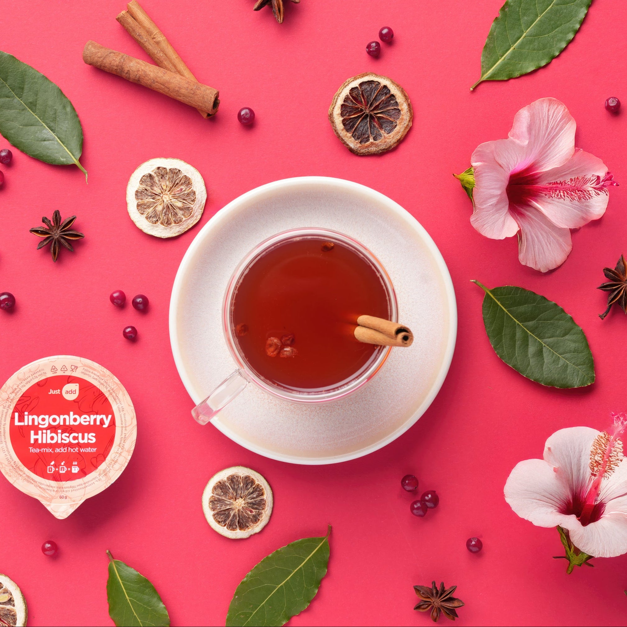Premium Fruit Chai Infusion - Preiselbeeren Hibiscus Geschmack